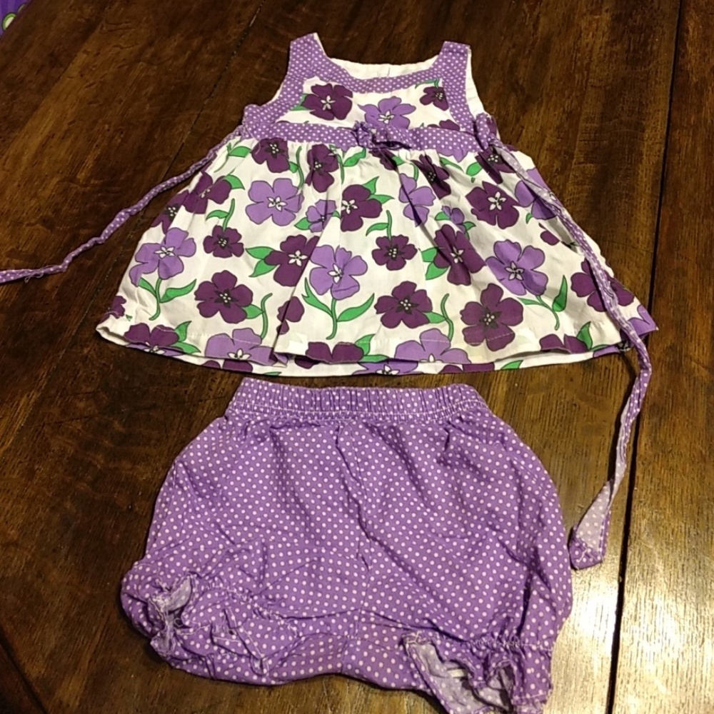 Park bench kids dress set